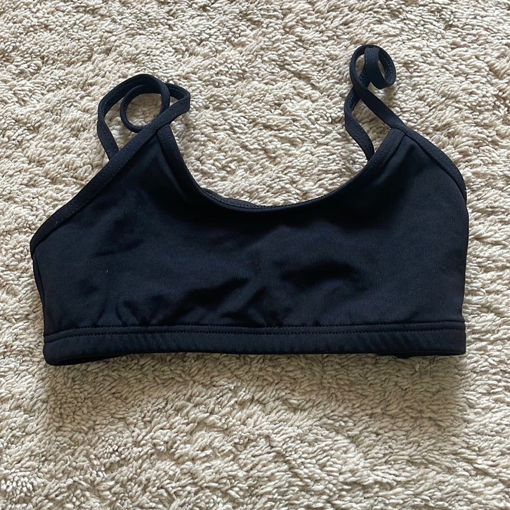 capezio adult xs cami sports bra - black and red available